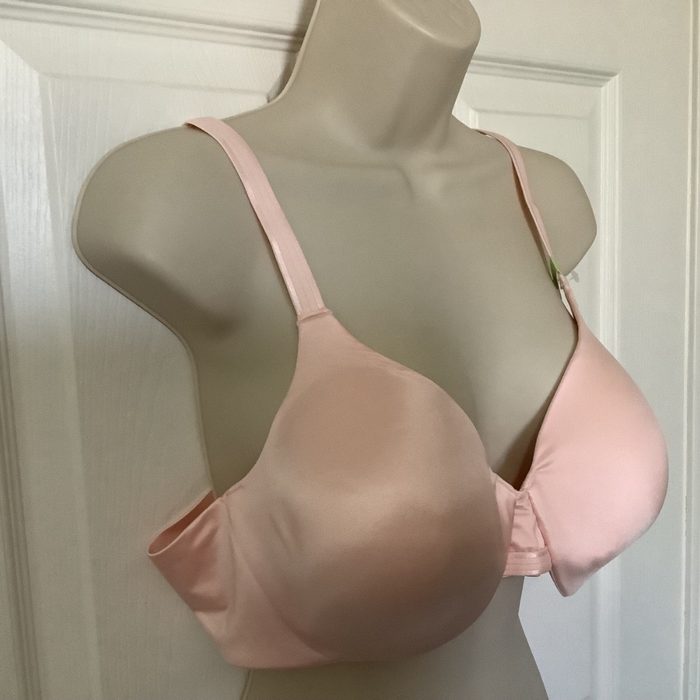 New Bali Smoothing Bra 40B Pink Concealing Petals - Picture 3 of 13